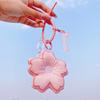 Pink Cherry Plush Blossom Keyring Bag Decoration Creative Flower Decoration