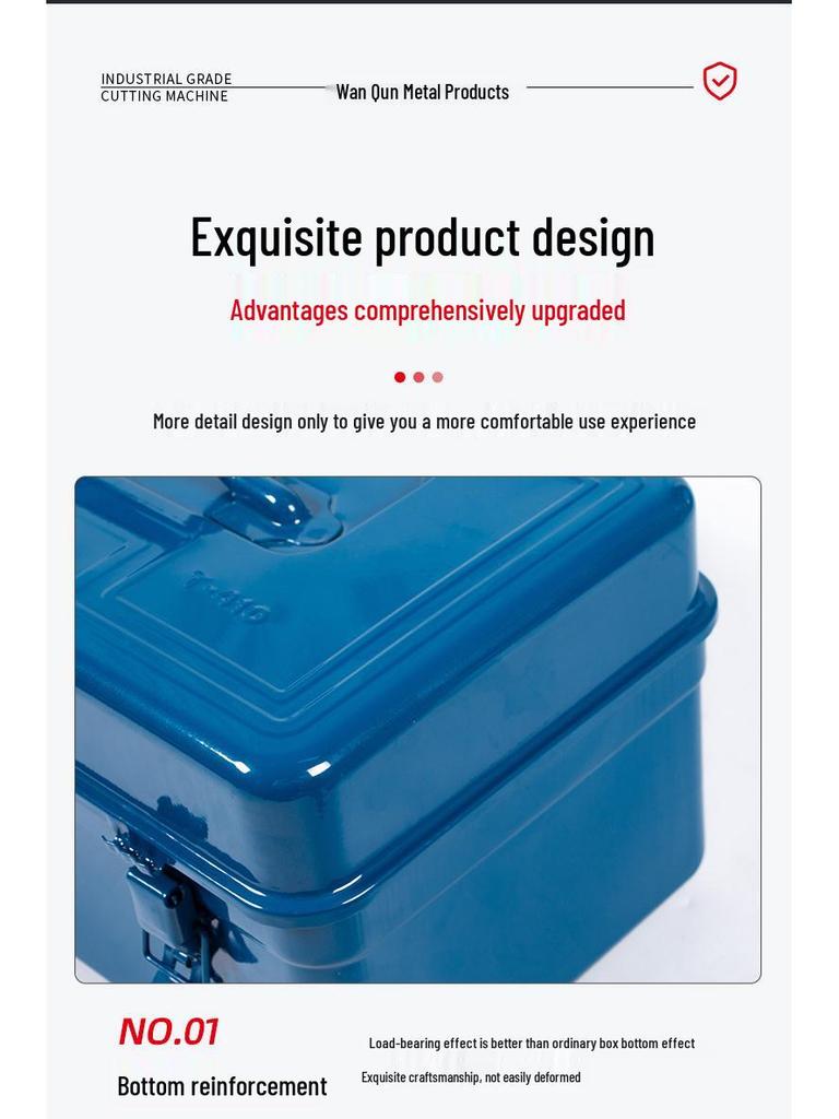 Industrial Grade Large Capacity Portable Toolbox with Multifunctional Storage for Automotive Repair