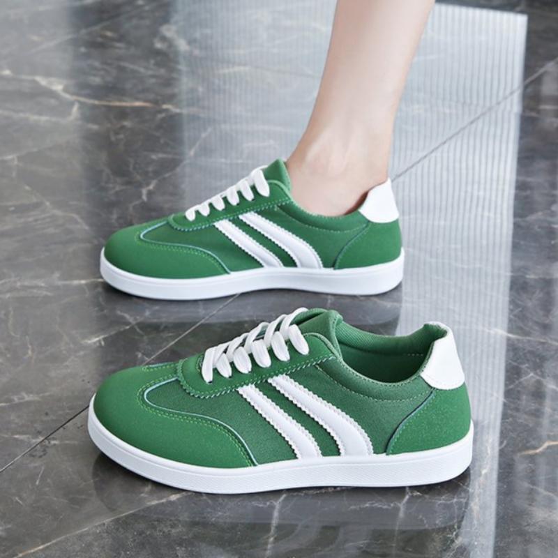 Autumn and Winter Women's Shoes, Women's Sneakers, White Sneakers, Low-top Round-toe Lace-up Casual Shoes