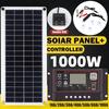 20W-1000W Solar Panel 12V Solar Cell 10A-100A Controller Solar Plate Kit For Phone RV Car Caravan Home Camping Outdoor Battery