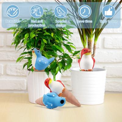 4Pcs Plant Self Watering Globes Bird Shaped Plant Watering Spikes Excellent Drainage Flower Pot Insert Garden Planter Decoration