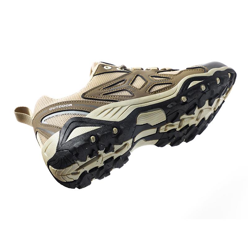 Fashion High Quality Leather Hiking Shoes Durable Outdoor Sport Men Trekking Leather Shoes Lace-Up Climbing Hunting Sneakers