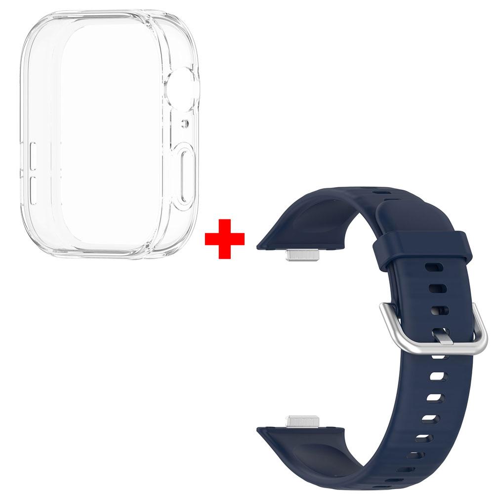 Silicone Watch Strap + Case For Huawei Watch Fit 3 Strap Replacement Band Huawei Watch Fit3 Strap With Case Screen Protector