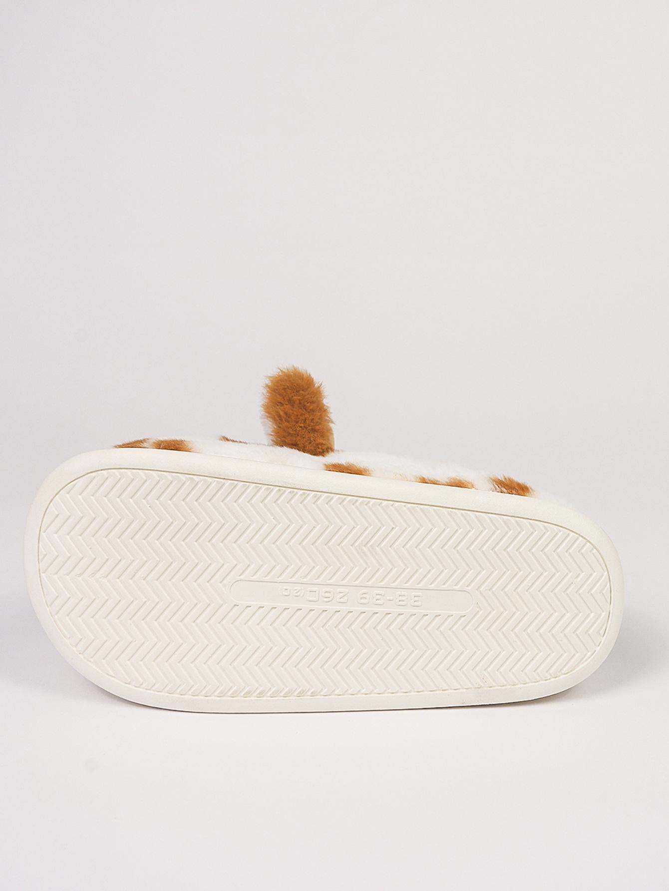 Новые женские домашние тапочки мужские пушистые домашние тапочки для спальни теплые — фото 4