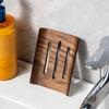 1PC Recycled Walnut Wood Soap Dish Minimalist Design Rectangular Soap Holder Bathroom Soap Tray Nordic Style Accessory 12.8x9.8cm