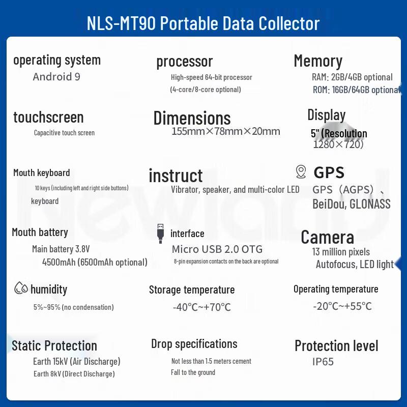 Newland MT90-7W Android 2D Handheld Data Terminal