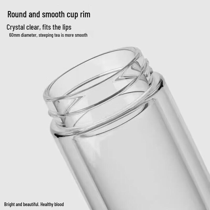 FUGUANG Double Wall Glass Tea Infuser Mug