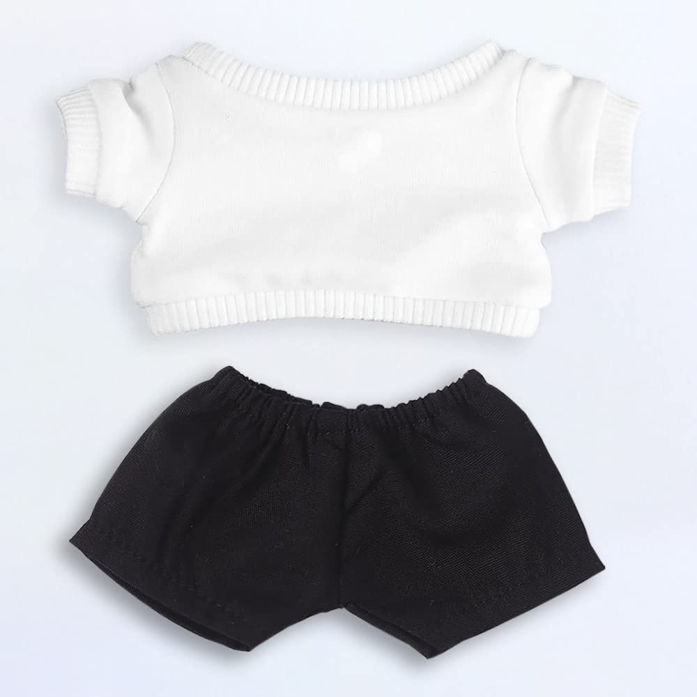 Niannyyhouse 20cm Ubranka dla lalek, Bawełniane ubranka dla lalek, Kurtka i spodnie, Ubranka dla lalek bobasów, Przebrania dla pluszowych zabawek (Biały)