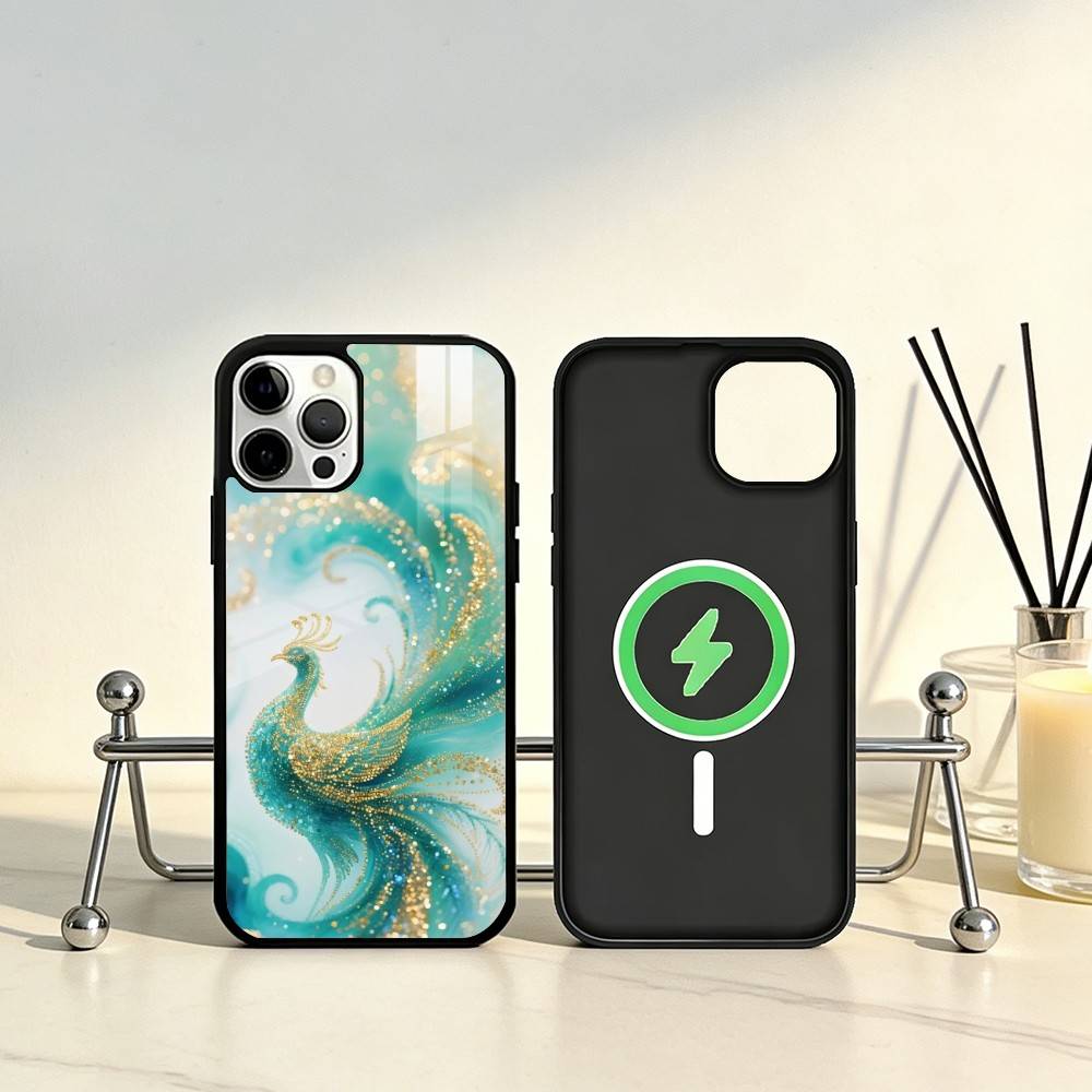 

COLORFUL Bird Peacock Phone Case For iPhone17,16,15,14,13,12,11 Plus,Pro Max Magnetic For Magsafe Wireless Charging iPhone15