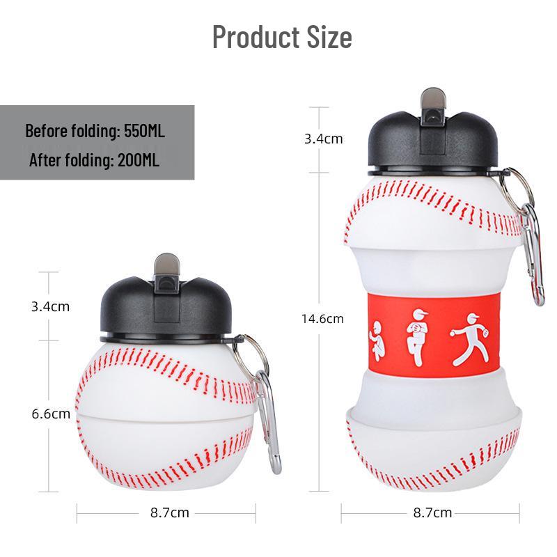 Portable Children's Sports Silicone Folding Water Cup