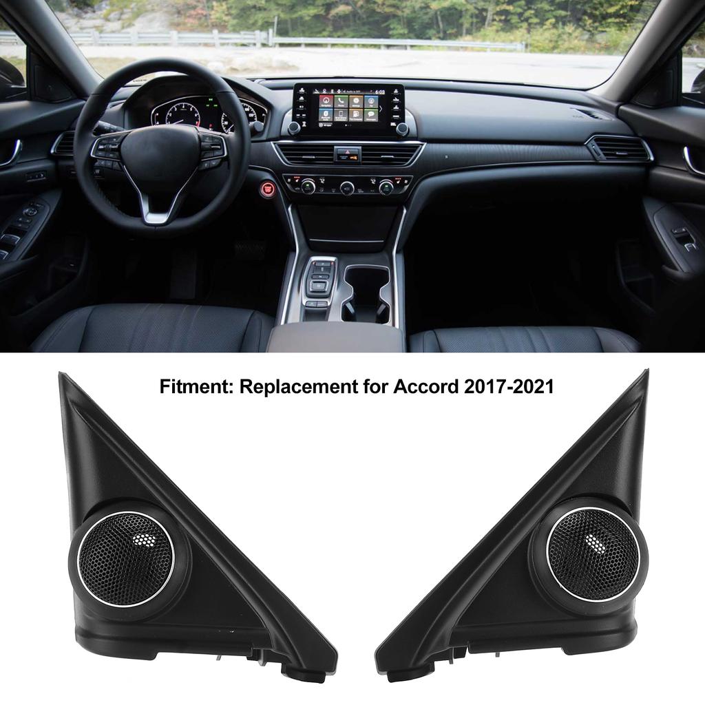 2pcs Car Door Tweeter Speaker Cover Loudspeaker Trim Replacement for Accord 2017‑2021