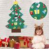 DIY Basteln LED Filz Weihnachtsbaum Spielzeug Tür Wand Ornamente Weihnachtsbaum Kinderspielzeug zum Geschenk Weihnachtsfeier Dekoration für Zuhause