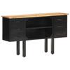 Day and Night - Day and Night Sideboard In Solid Rough Mango Wood and Steel 110x30x65 Cm