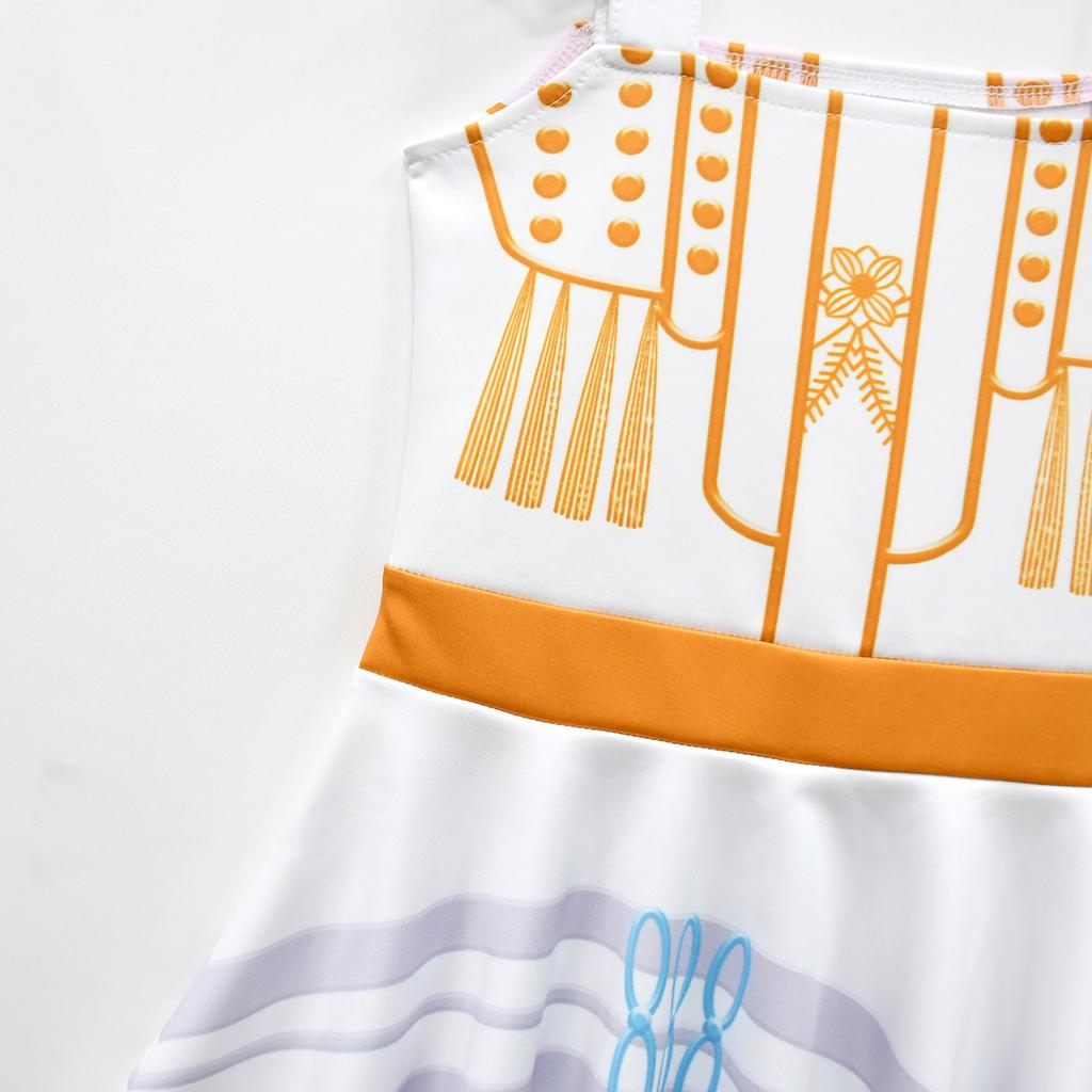 Kids Girls Casual Cute Cartoon Print Vest Sleeveless Dress Dance Cosplay Wear