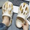 Fashion Men's Shoe Hole Platform Beach Low Price Slides Designer Luxury Casual Original Cheap Shoes Liquidation Pvc Adult Male Slipper
