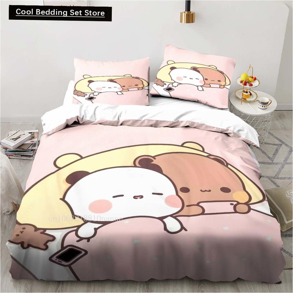 Cute Bubu and Dudu Cartoon Print All Season Twin Bedding Set 2/3 Piece Comforter Set Bed Duvet Cover Double King Comforter Cover