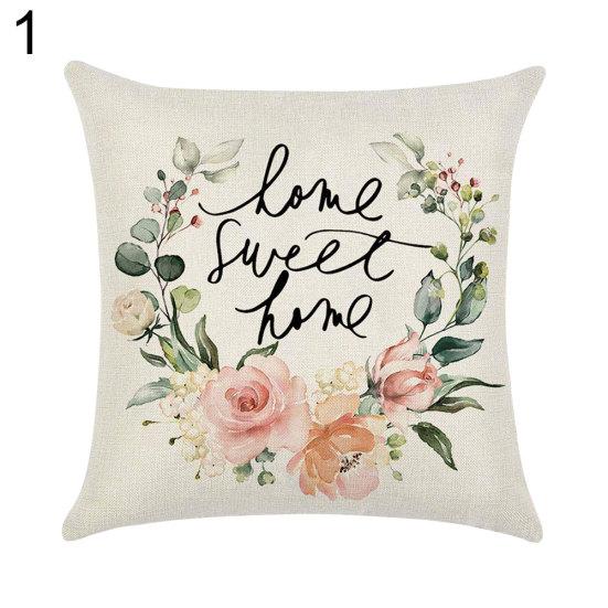 Talos Bicycle Flower Soft Linen Throw Pillow Cover Case Cushion Home Sofa Car Decor