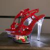 Seksowna nowa moda klub nocny samochód wodoodporna platforma świecący model sandały z dźwignią skoku LFD