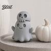Skull Ghost Ornament 3D Printed Figurine Spooky Gothic Statue Mini Decor Cartoon for Table Centerpiece Shelf Desk Office