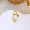 Stainless Steel Exaggerated Geometric Ring for Women Metal Texture Sun Flower Finger Ring Waterproof Antioxidant Jewelry Gifts