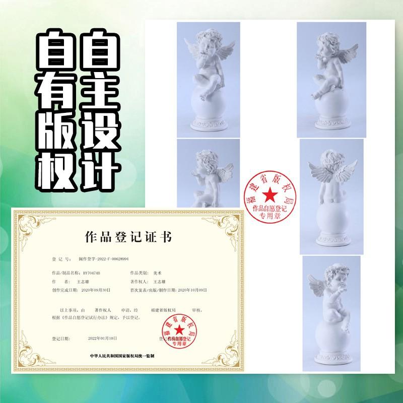 26cm White Resin Angel Figurine Classical Decor Birthday Gift Friends Christmas Home Ornament