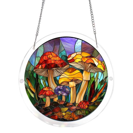 Acrylic Puzzle Suncatcher Window Hanging Ornament Stained Glass Style DIY Jigsaw Puzzle Kit for Home Garden Decor
