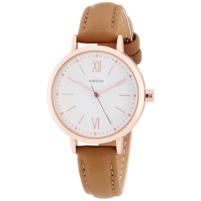

[Field work] watch analog Sloma Quiet pink gold leather belt YM060-4 ladies brown
