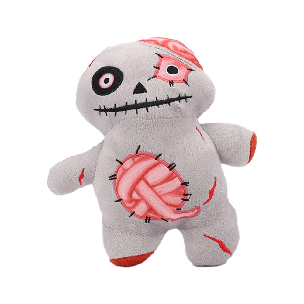 25cm/9.84in Halloween Horrific Zombie and Skeleton Cat Plush Toys Movie Stuffed Animals Toys for Kids Halloween Room Decoration