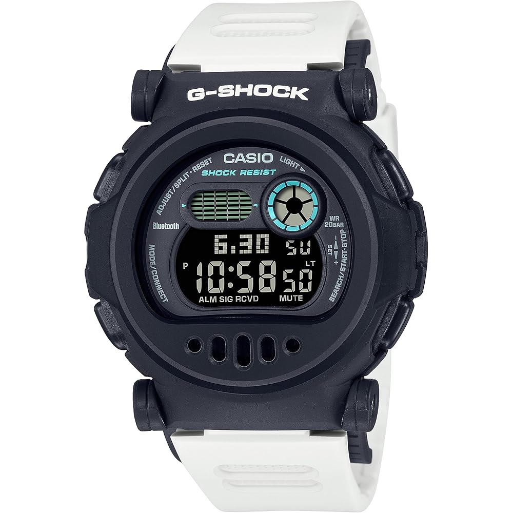 Casio G-Shock G-B001SF-7 Digital Watch White Resin Band Water Resistant