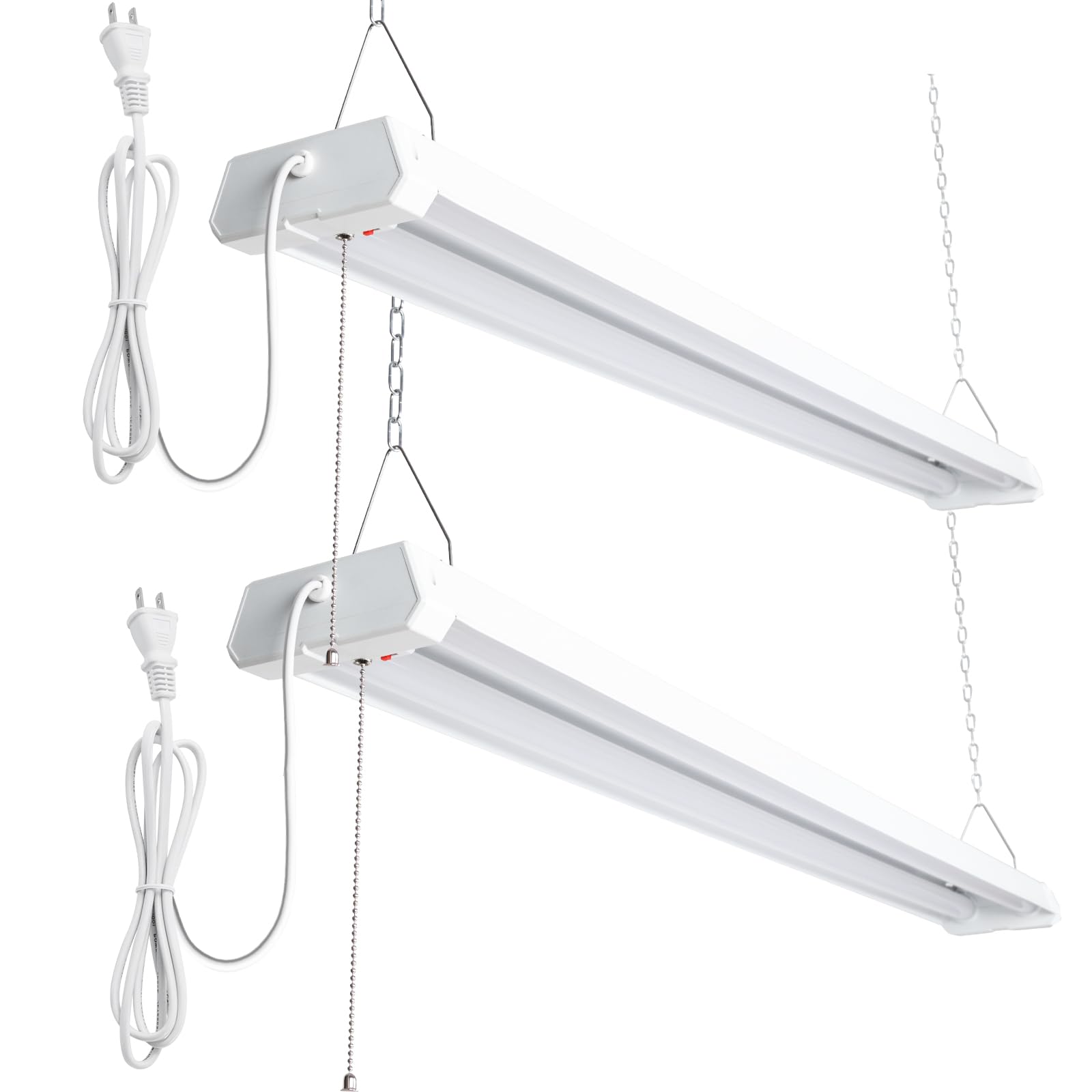 

Hzfluo LED Fluorescent Light, Integrated Fixture, Dual Lamp, 120cm, Equivalent to Two 40W Standard Fluorescent Lights (High Brightness), Includes a