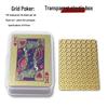 Gold Foil Waterproof Playing Cards In Transparent Plastic Box