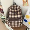 Schultasche Japanisch Retro Schultasche Weiblich Studentenmode Karierter Rucksack Einfach Große Kapazität Mittelschüler Computer Rucksack