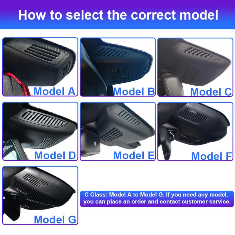 Model D Dash Cam 4K Car DVR For Mercedes-Benz C Class W205 W204 C300 C180 C200 C220 C250 C260 2015-2026 WiFi APP Connect Camera
