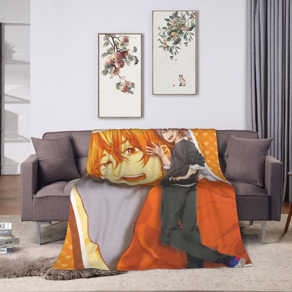 Yarichin B Club Yuri  Flannel Blanket  Warm Soft Throw Blanket for Home Decor Travel Fashion Bedspread Sofa Bed Cover