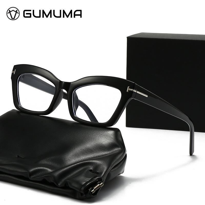 Glasses Frame Anti-blue Glasses T-word Black Frame