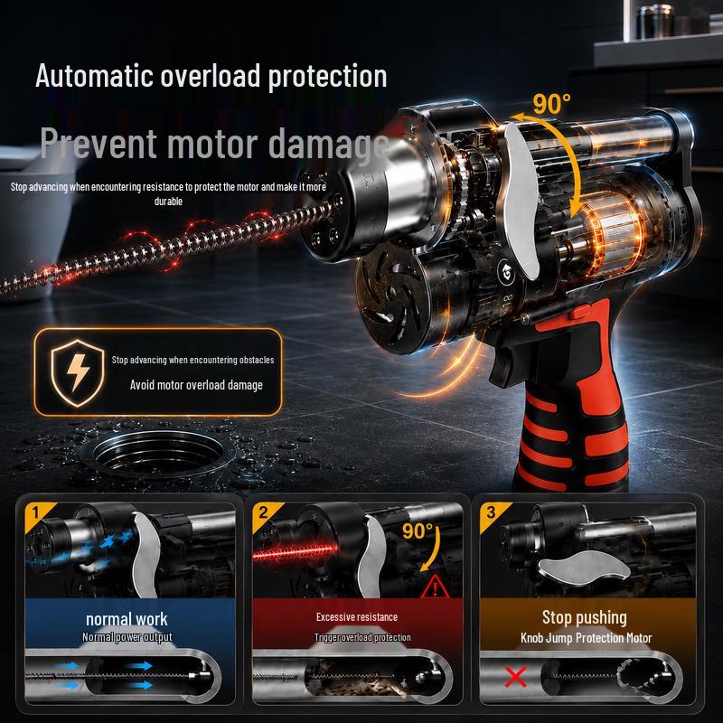 Electric Drain Auger for Kitchen and Bathroom
