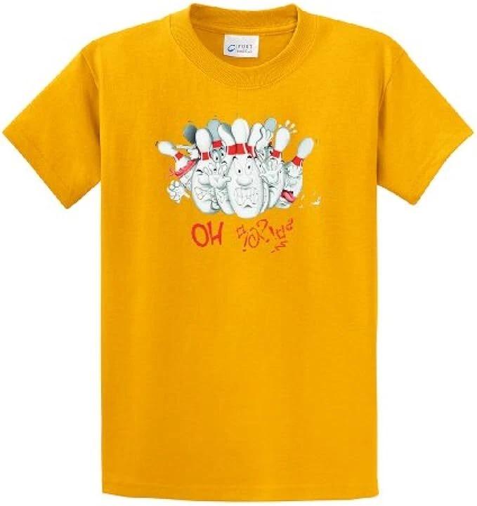 Bowling Shirt Oh ShT Short Sleeve T-Shirt-White-XXL XL