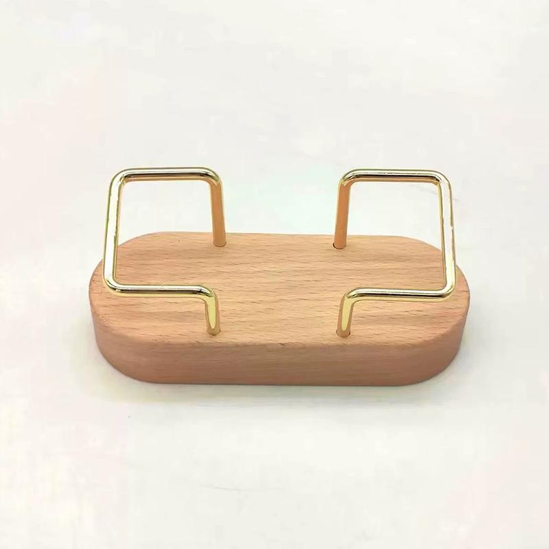 Desk Wooden Business Card Display Stand Wood Business Card Holder For Postcard Holder For Office Home Desktop