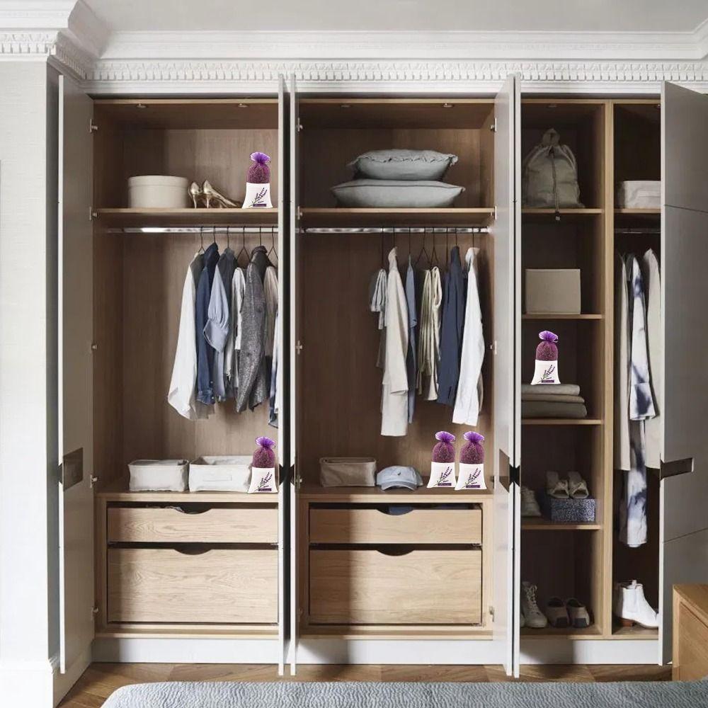 10/20PCS Drawstring Mesh Lavender Bags Air Fresheners Purple Gauze Ribbons Empty Sachet Bags Indoor Deodorizing Small Sachets