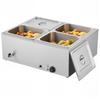 VEVOR Commercial Food Warmer, 1500W Electric Stainless Steel Steam Food Warmer with Lid