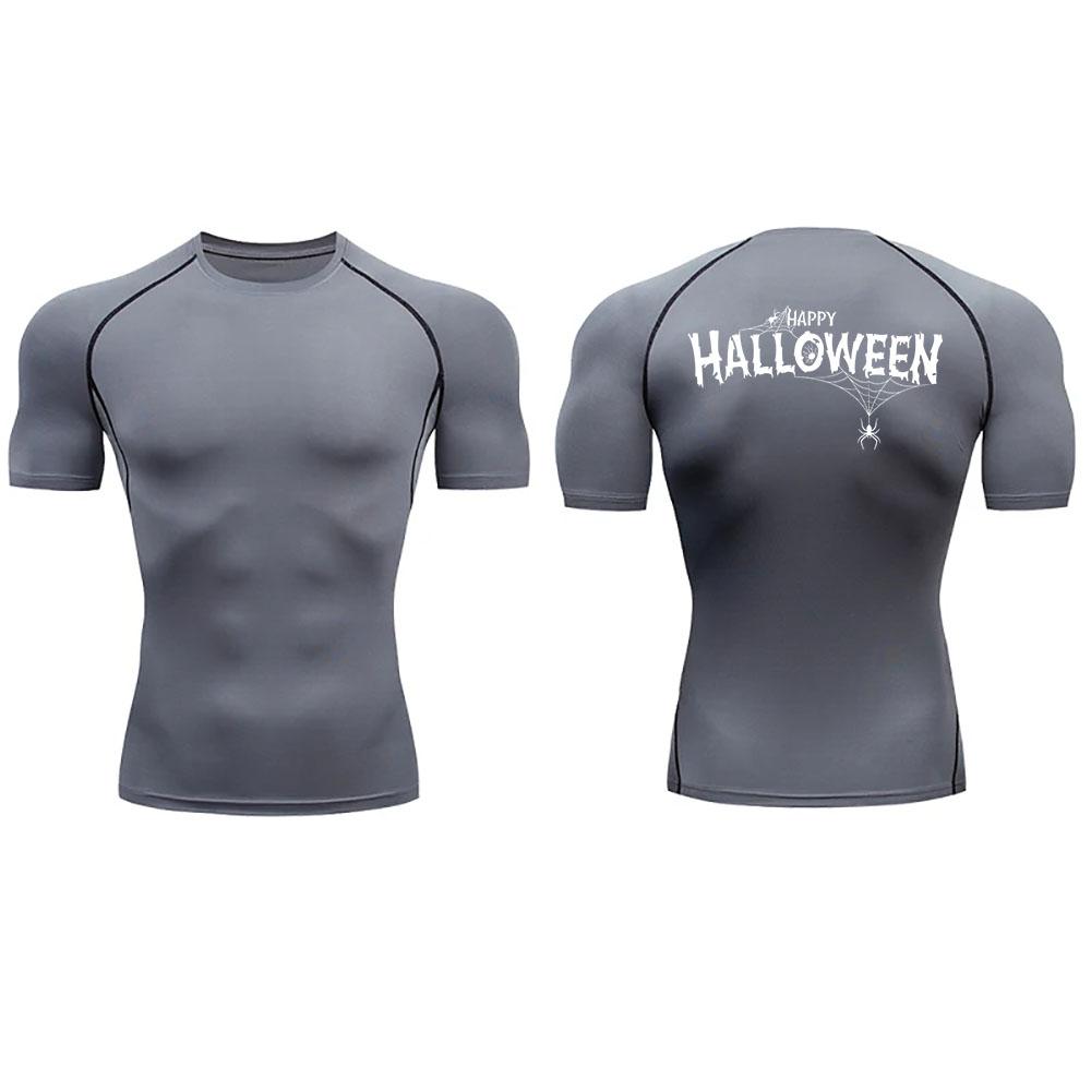 Maglietta a Compressione da Uomo 2024, T-Shirt con Stampa Festiva, Asciugatura Rapida, Traspirante, Manica Corta, Sport all'Aria Aperta, Corsa, S-3XL