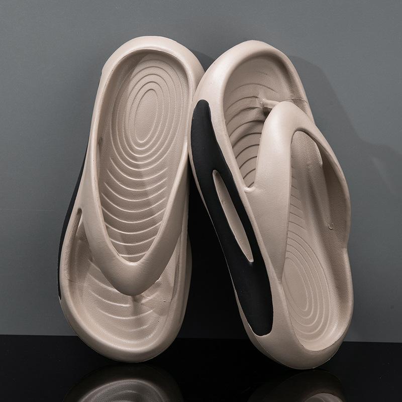 

Bebealy Men s Flip-flops Men s Slippers Outdoor Platform Beach Flip-flops Fashion EVA Bathroom Slides House Cloud Flip-flops