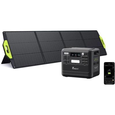 F2400 2048Wh 2400W Portable Power Station+200W Solar Panels, LFP Battery Electric Generator Energy Station
