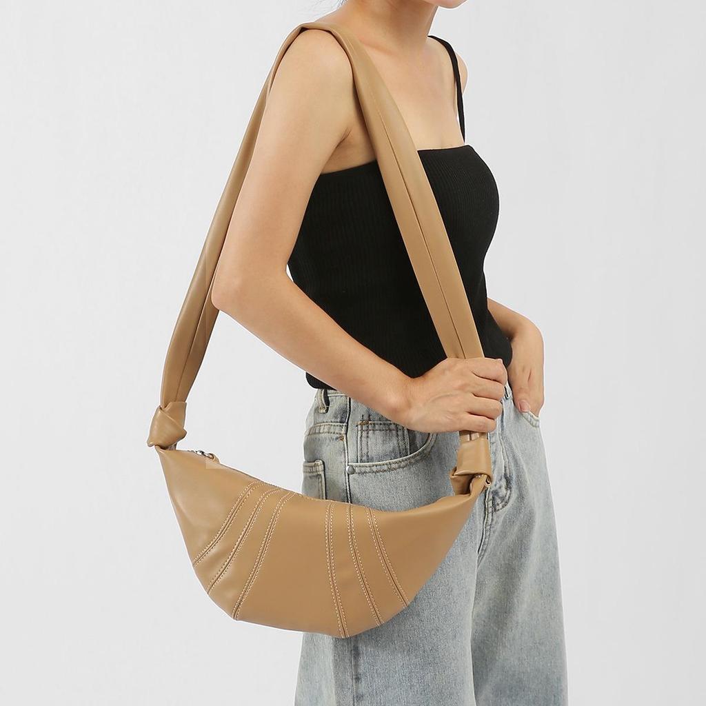2025 Women's Croissant Dumpling Bag: Fashionable Single Shoulder Crossbody & Waist Design