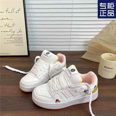 Niche Board Shoes Hong Kong Style Original Cartoon Bread Shoes 2025 Spring New Versatile Sports Board Shoes Casual White Shoes