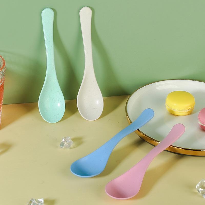 Minimalist Solid-Colour Dessert and Coffee Spoon