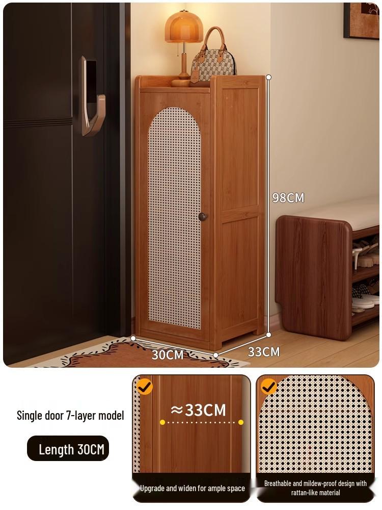 Large Capacity Narrow Vertical Shoe Cabinet for Entryway