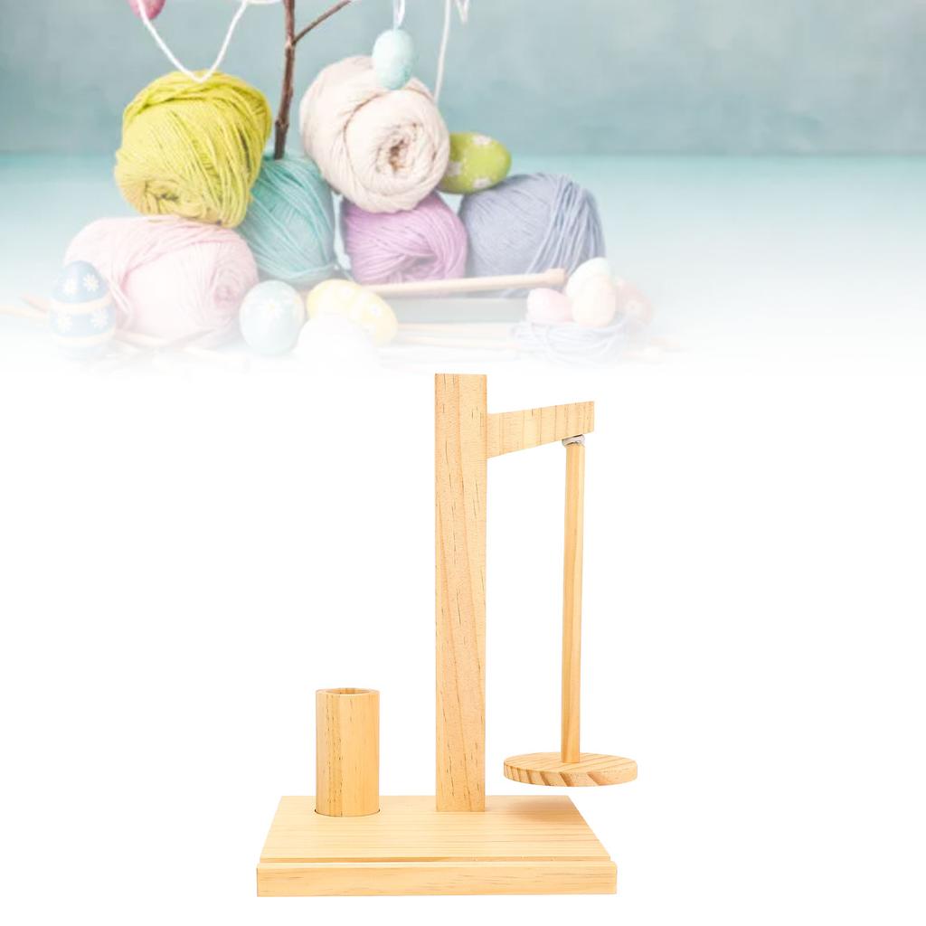 Crochet Yarn Holder   Wood Rotating Yarn   Holder   with Phone Stand for Home