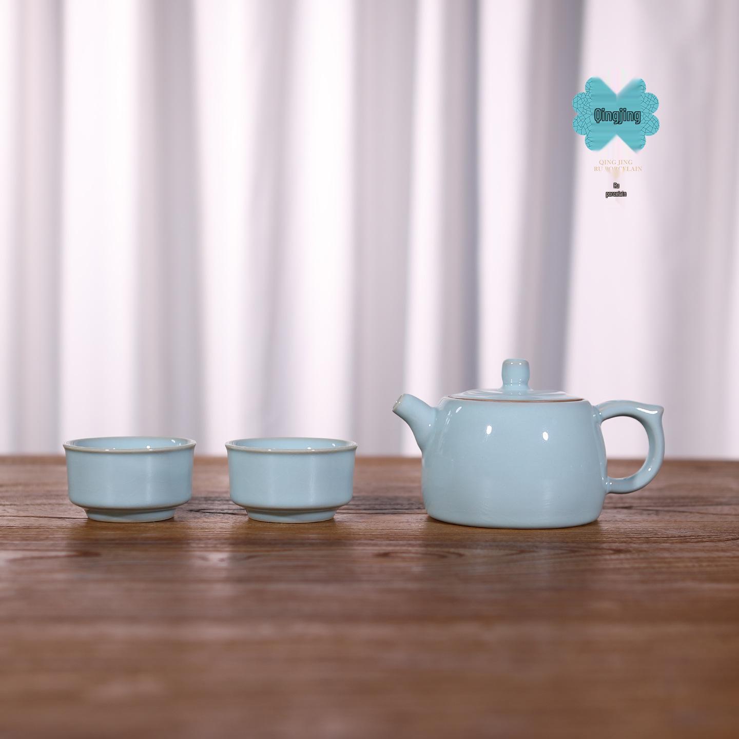 High-End Vintage Style Ceramic Travel Tea Set