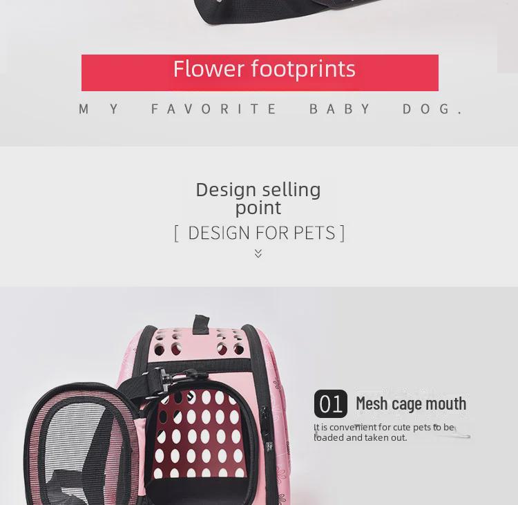 Foldable Crossbody Pet Carrier Bag: Large, Breathable, Fashionable for Cats and Dogs.